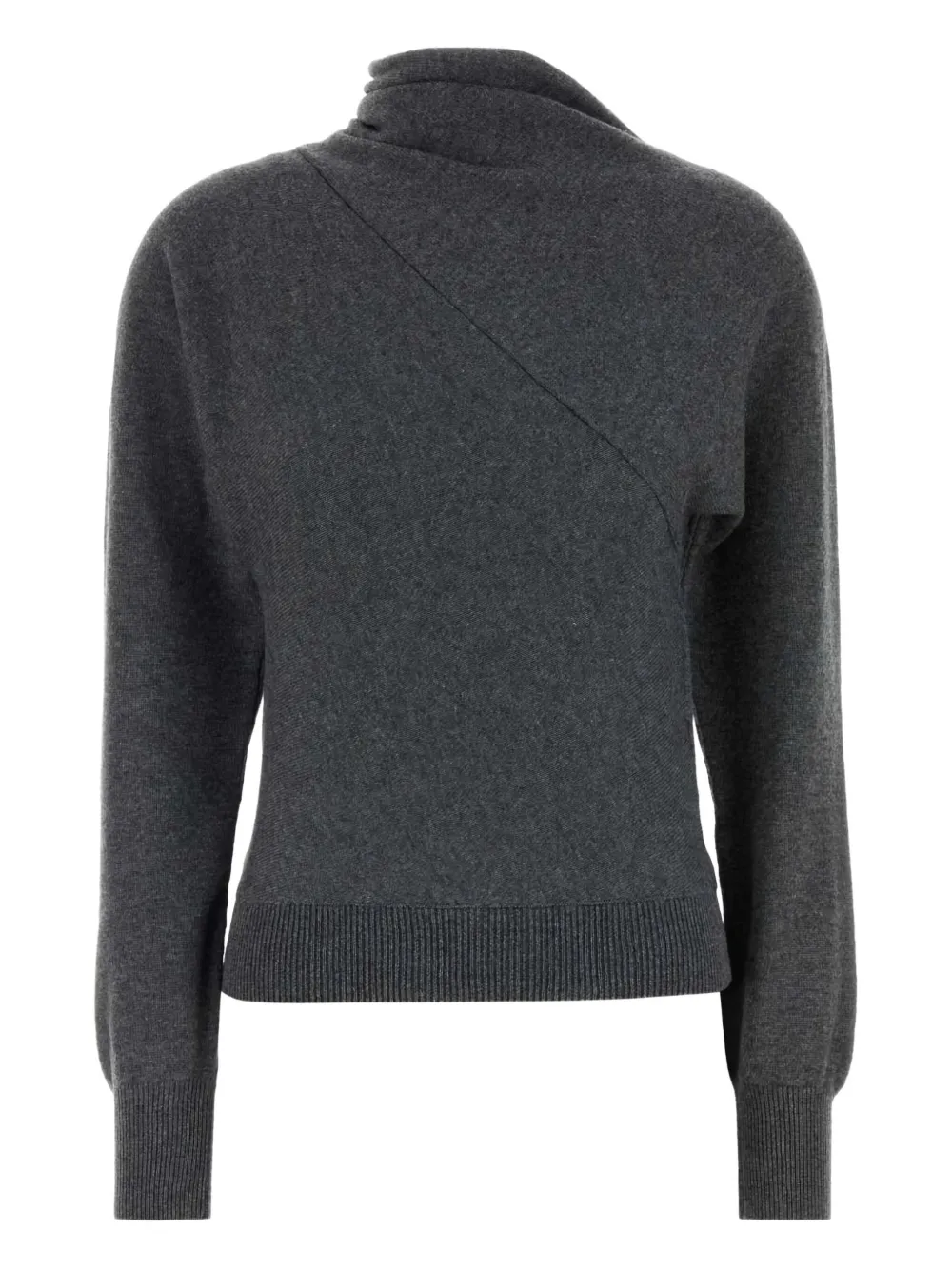 TOM FORD asymmetric-neck sweater Grijs