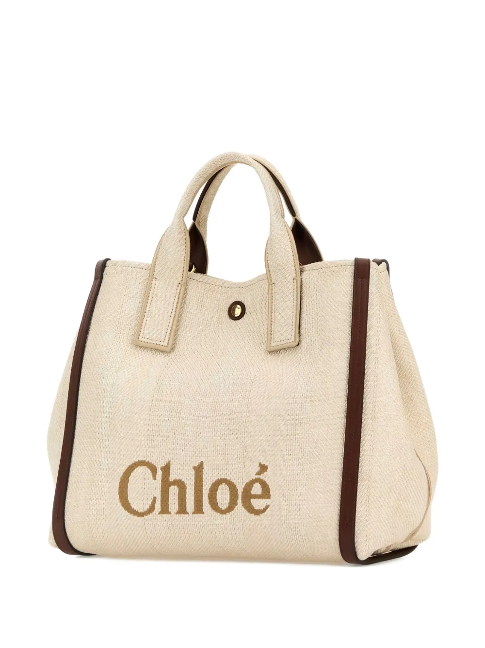 Chloé Shopper met logoprint Beige