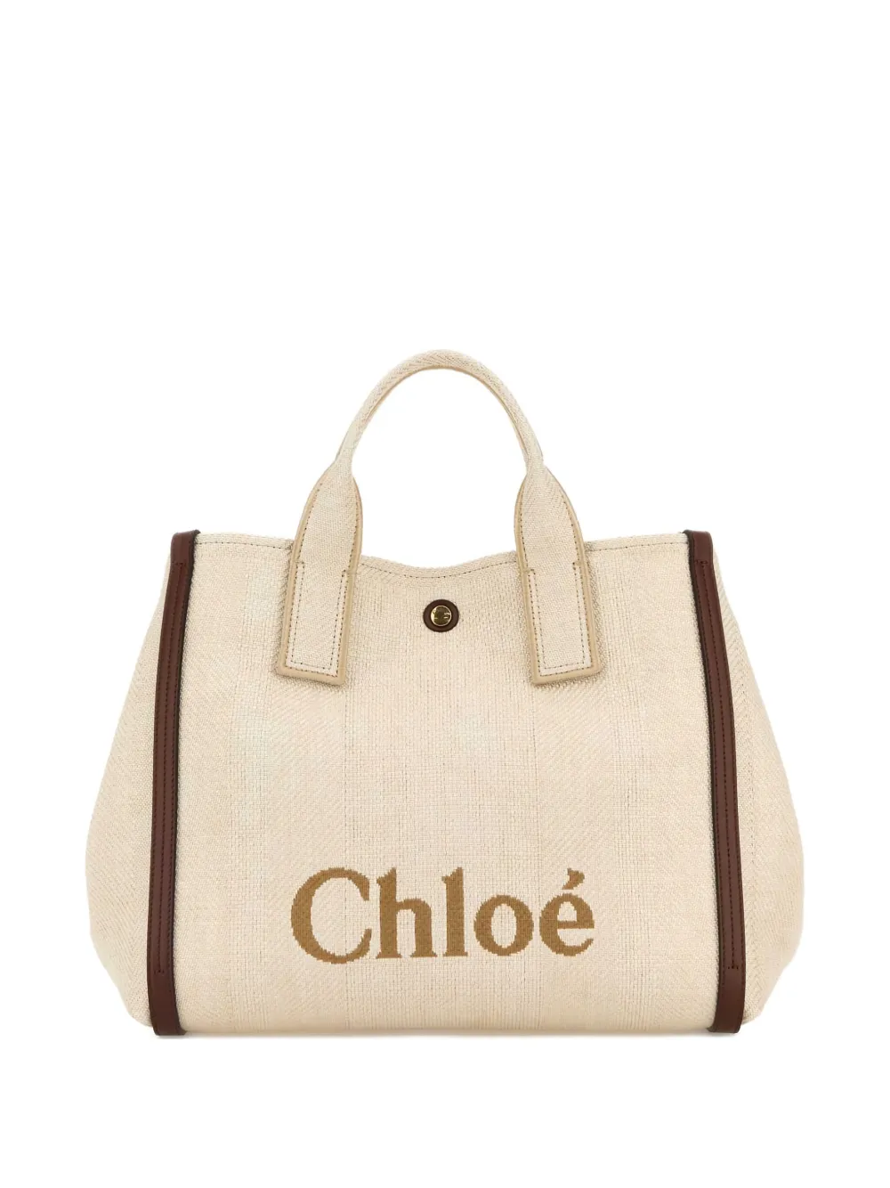 Chloé Shopper met logoprint Beige