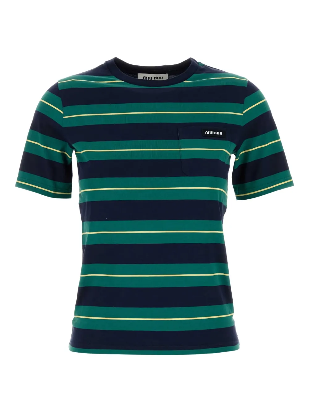 Miu striped T-shirt Groen