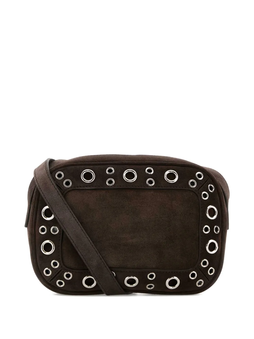 Valentino Garavani Nellcôte schoudertas met ketting Bruin