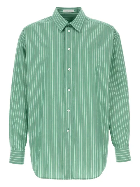 The Row striped cotton shirt