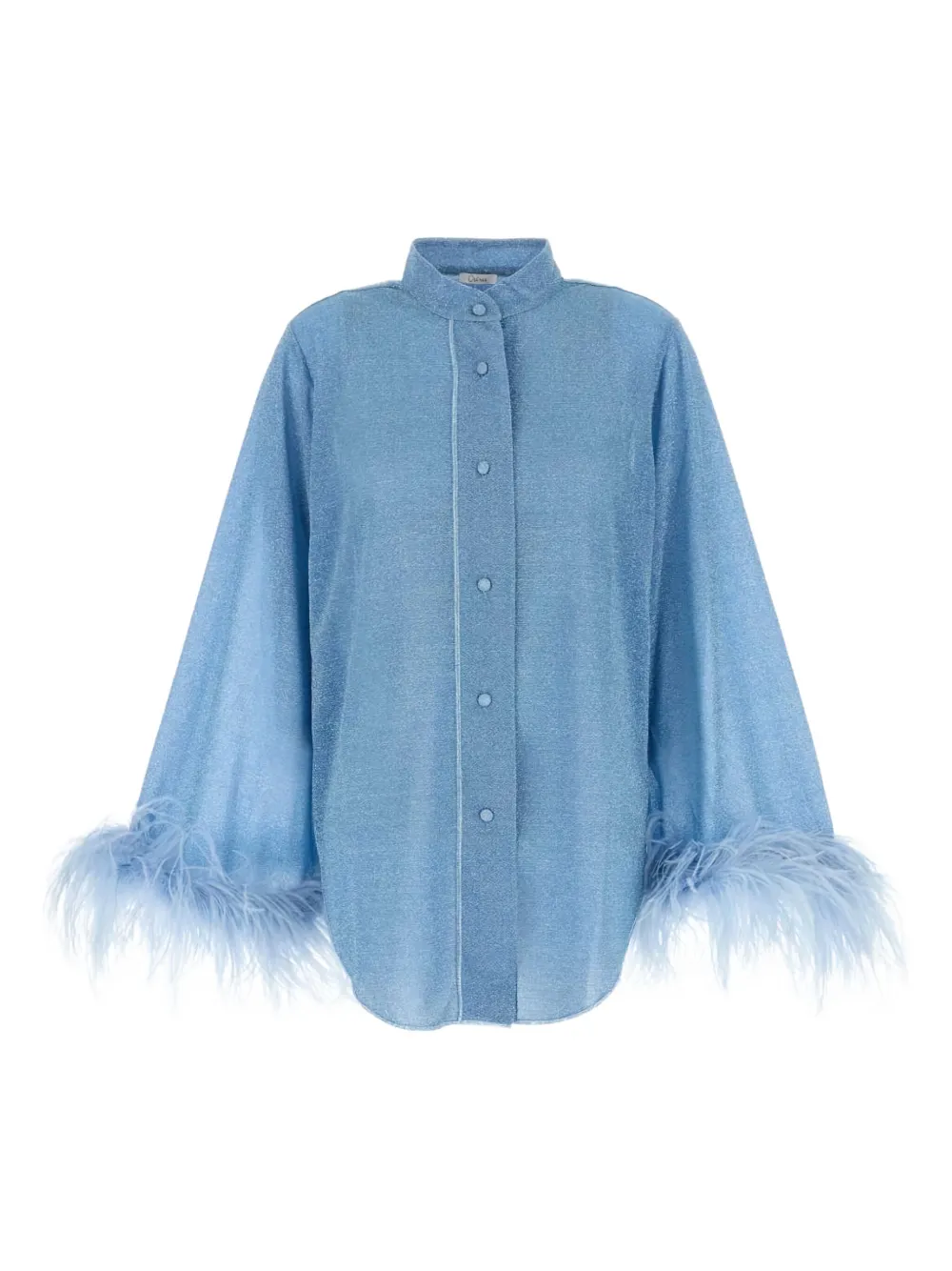 Oséree feather-trimmed shirt