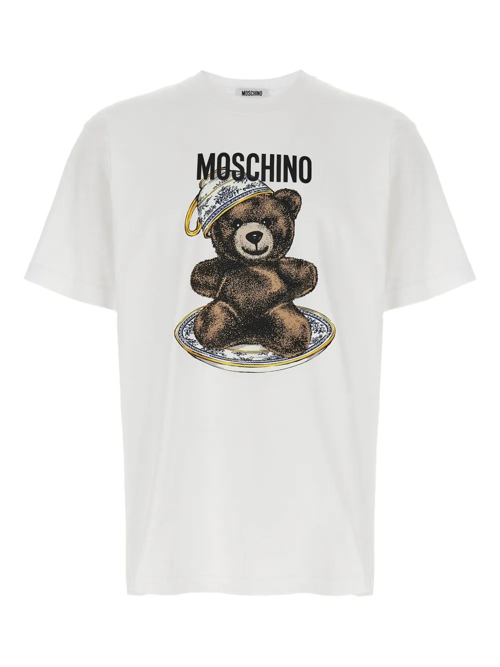 Moschino teddy bear-print crewneck T-shirt Wit