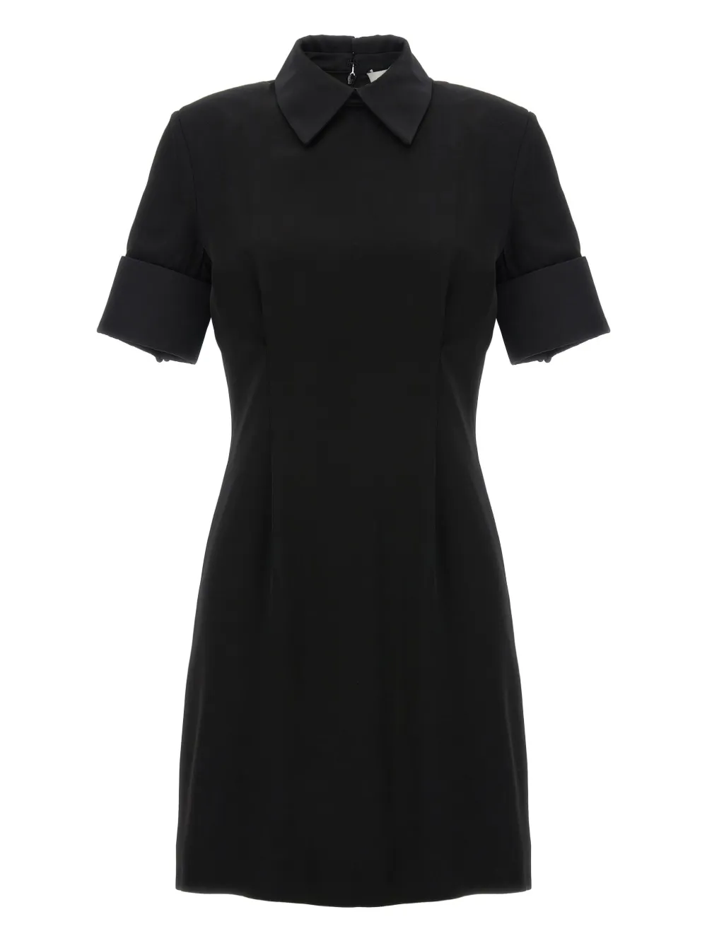 Sportmax collar zip-up dress Zwart