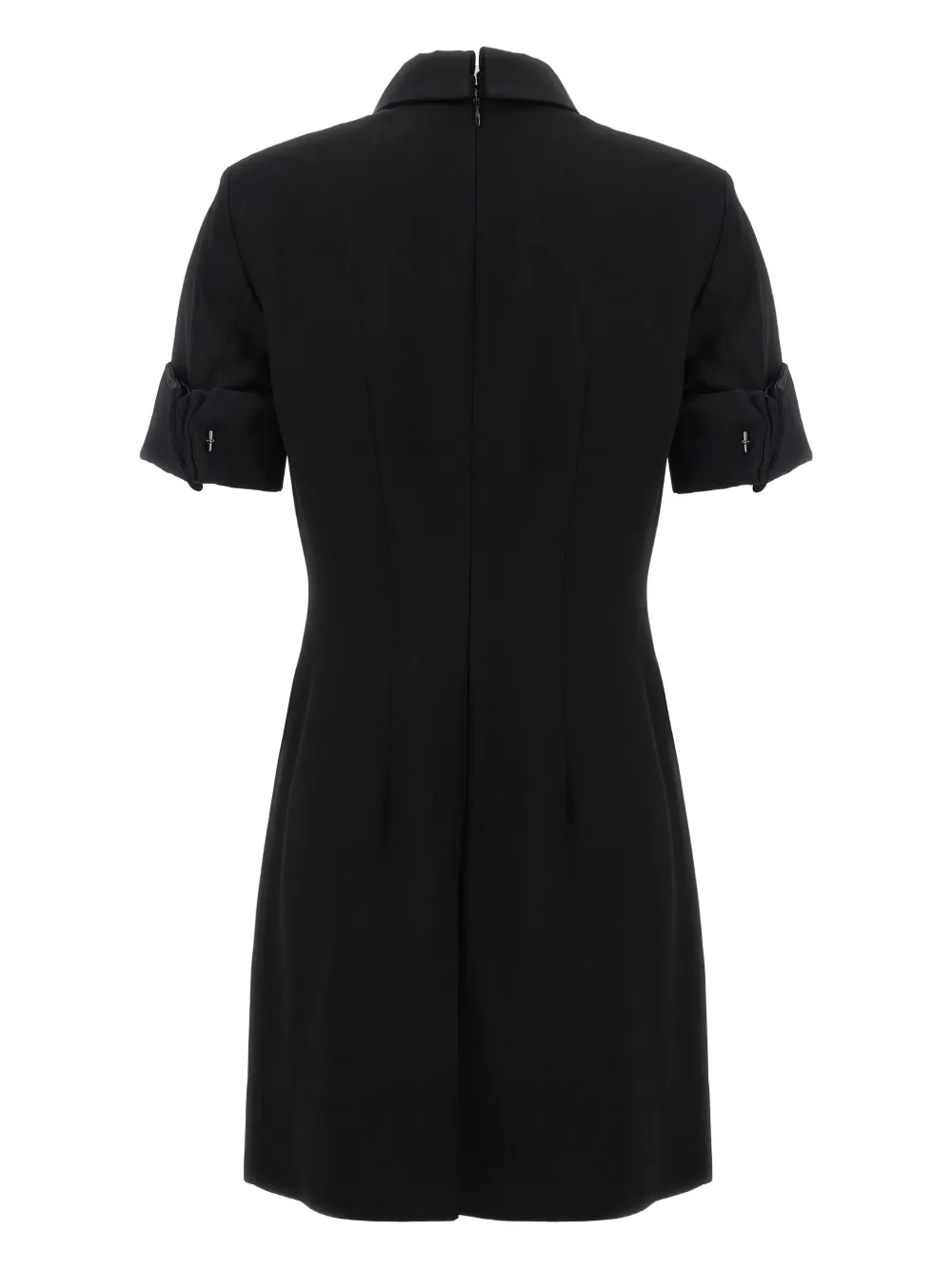 Sportmax collar zip-up dress Zwart