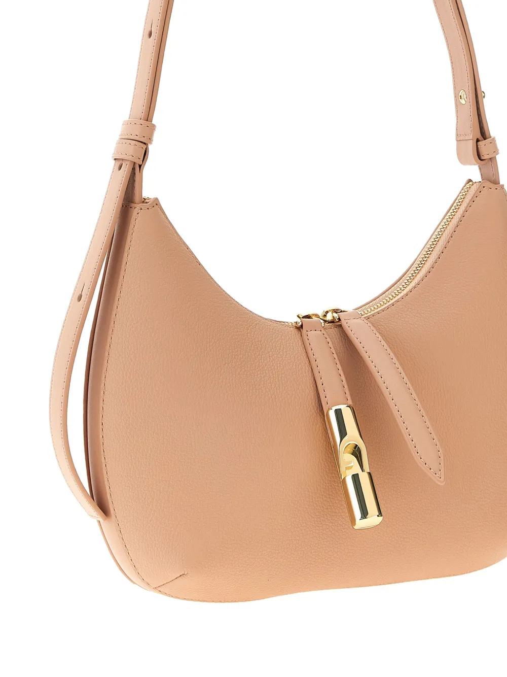 Furla Goccia leather shoulder bag Roze