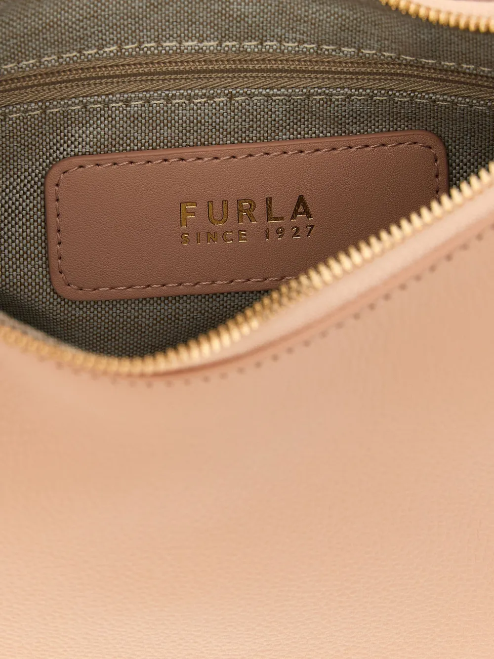 Furla Goccia leather shoulder bag Roze
