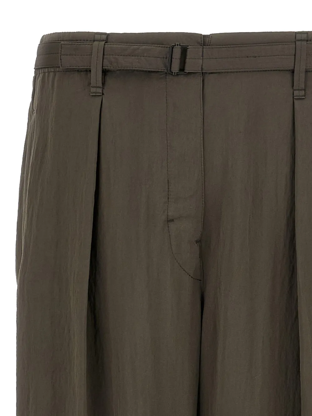 LEMAIRE pleated belted trousers Bruin