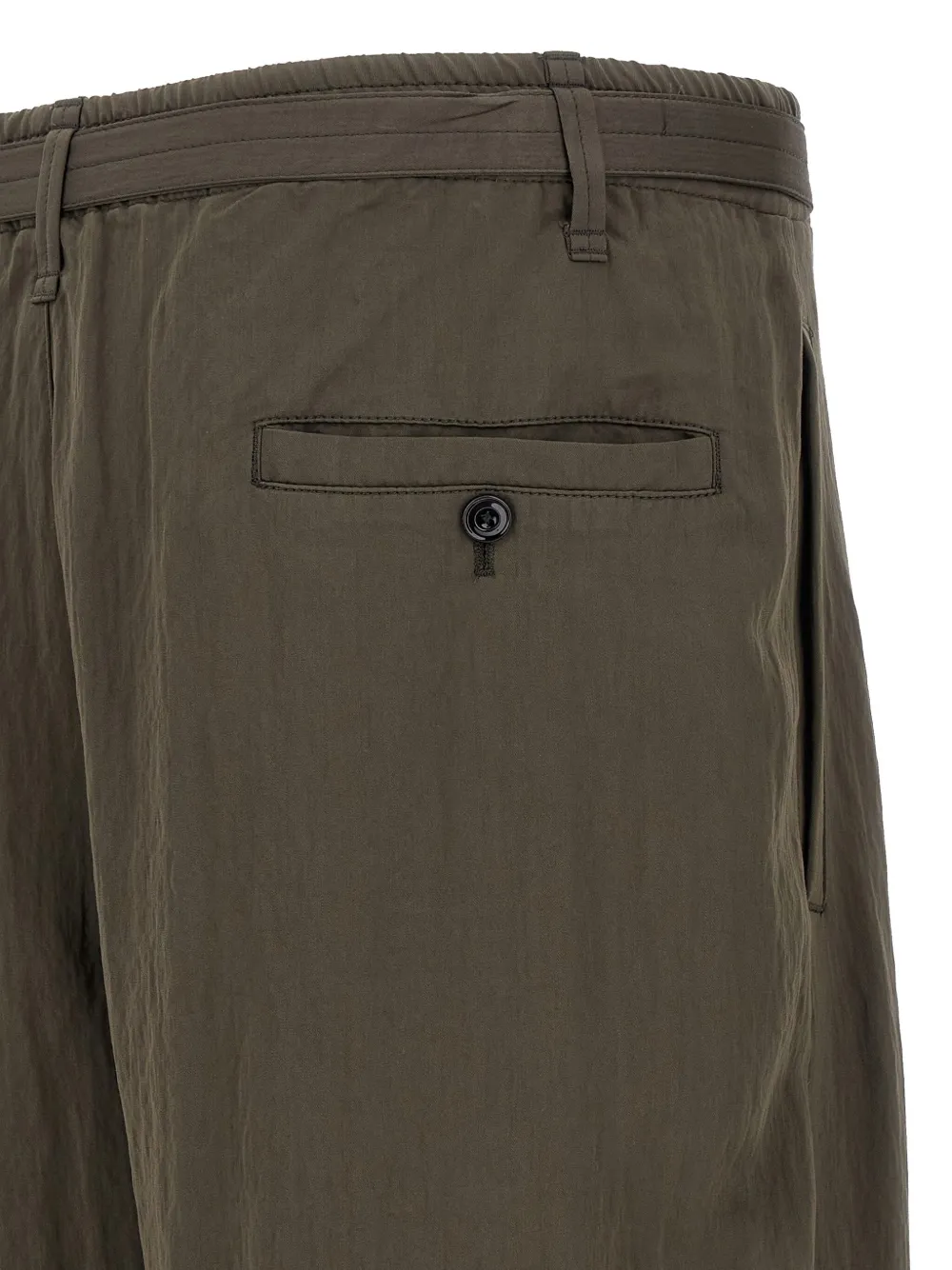 LEMAIRE pleated belted trousers Bruin