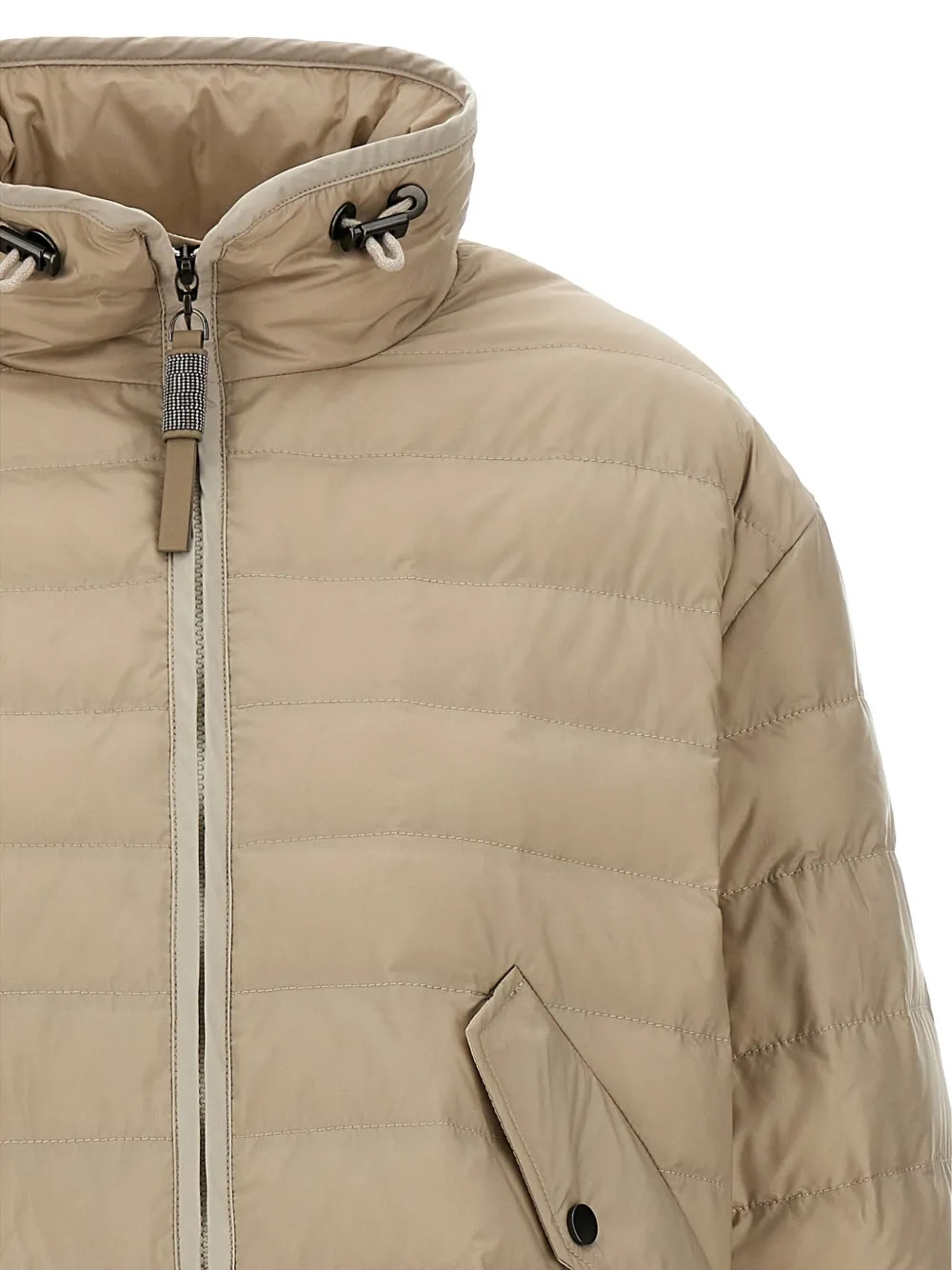 Brunello Cucinelli quilted down jacket Beige