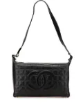 CHANEL Pre-Owned 2000-2002 CC Choco Bar Lambskin shoulder bag - Black