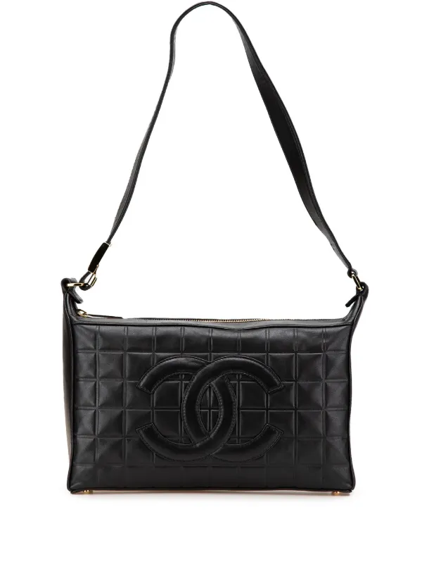 CHANEL Pre-Owned 2002-2003 ココマーク チョコバー ラムスキン 