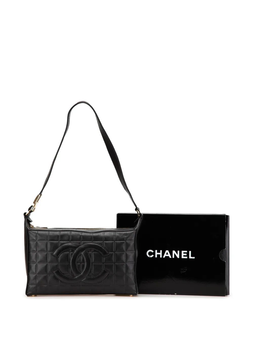 2000-2002 Cc Choco Bar Lambskin Shoulder Bag