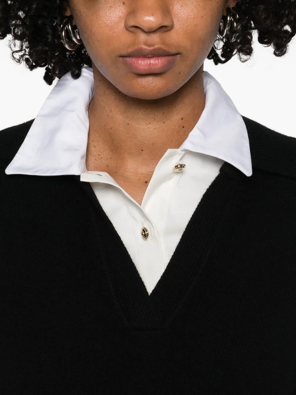 Maje Trui met V-hals Zwart