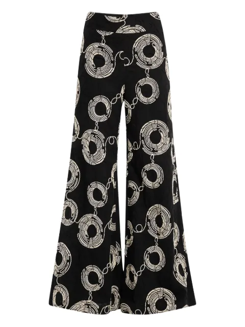 JBQ circle-embroidered trousers