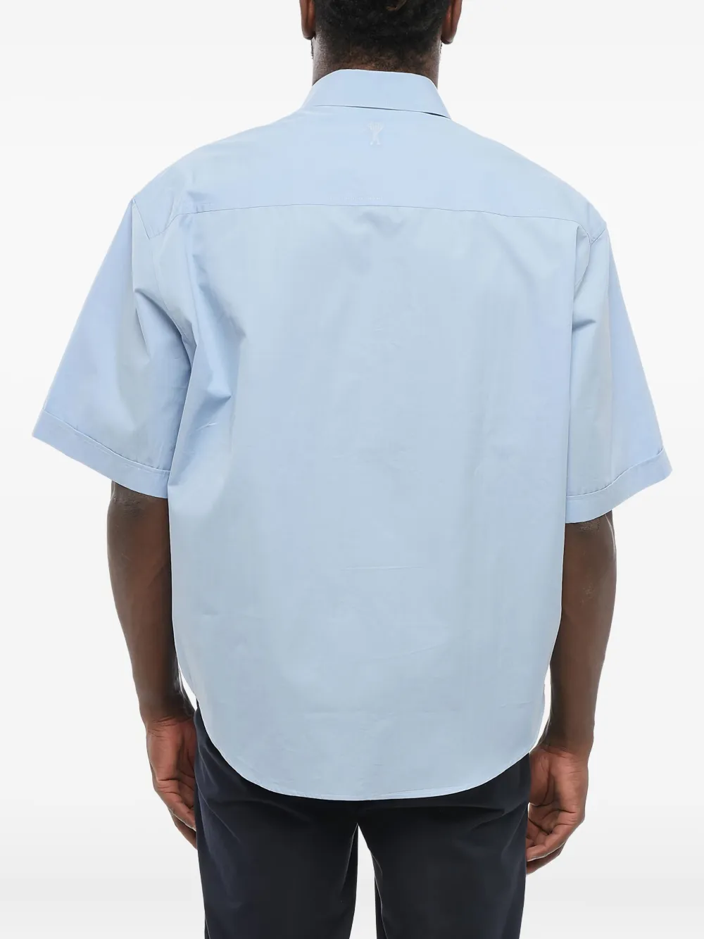 AMI Paris overhemd met korte mouwen Blauw