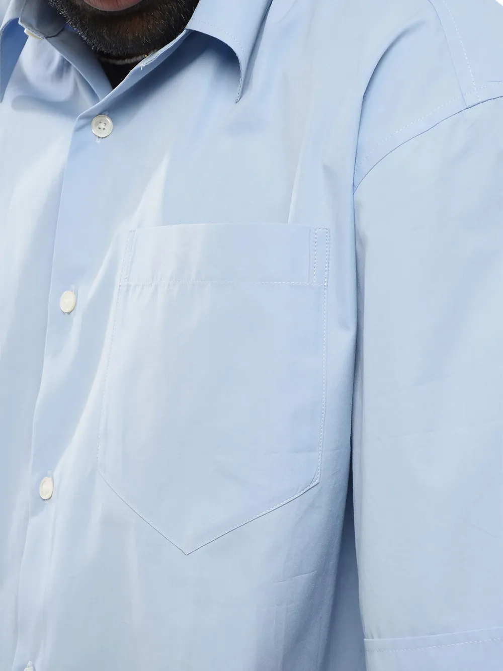AMI Paris overhemd met korte mouwen Blauw