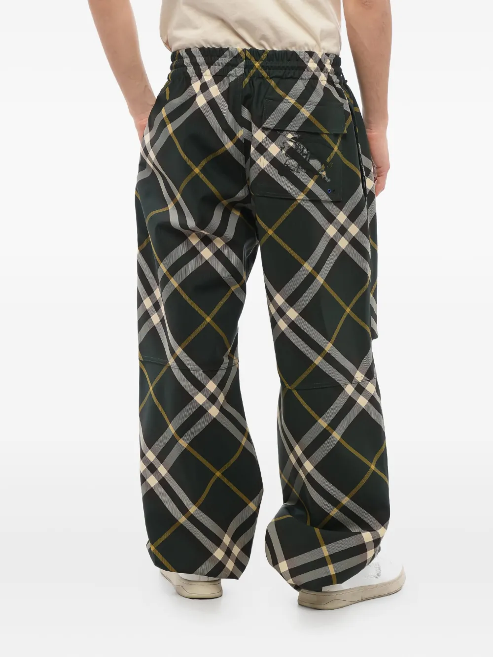 Burberry Geruite broek Groen