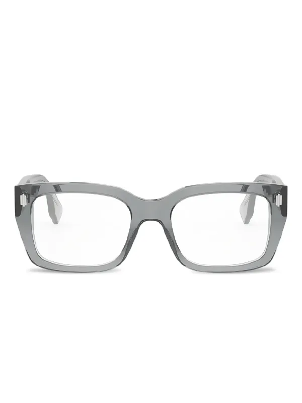 FENDI スクエア眼鏡フレーム | グレー | FARFETCH JP