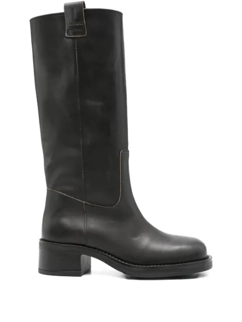 ALOHAS 40mm leather block-heel biker boots