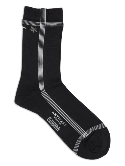 Antipast stripe-detail socks