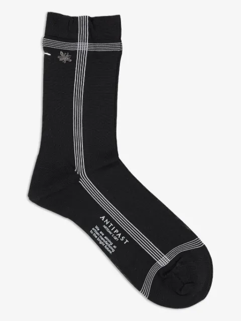 Antipast stripe-detail socks