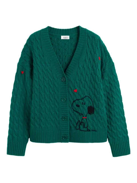 Chinti & Parker x Peanuts Snoopy cable-knit cardigan