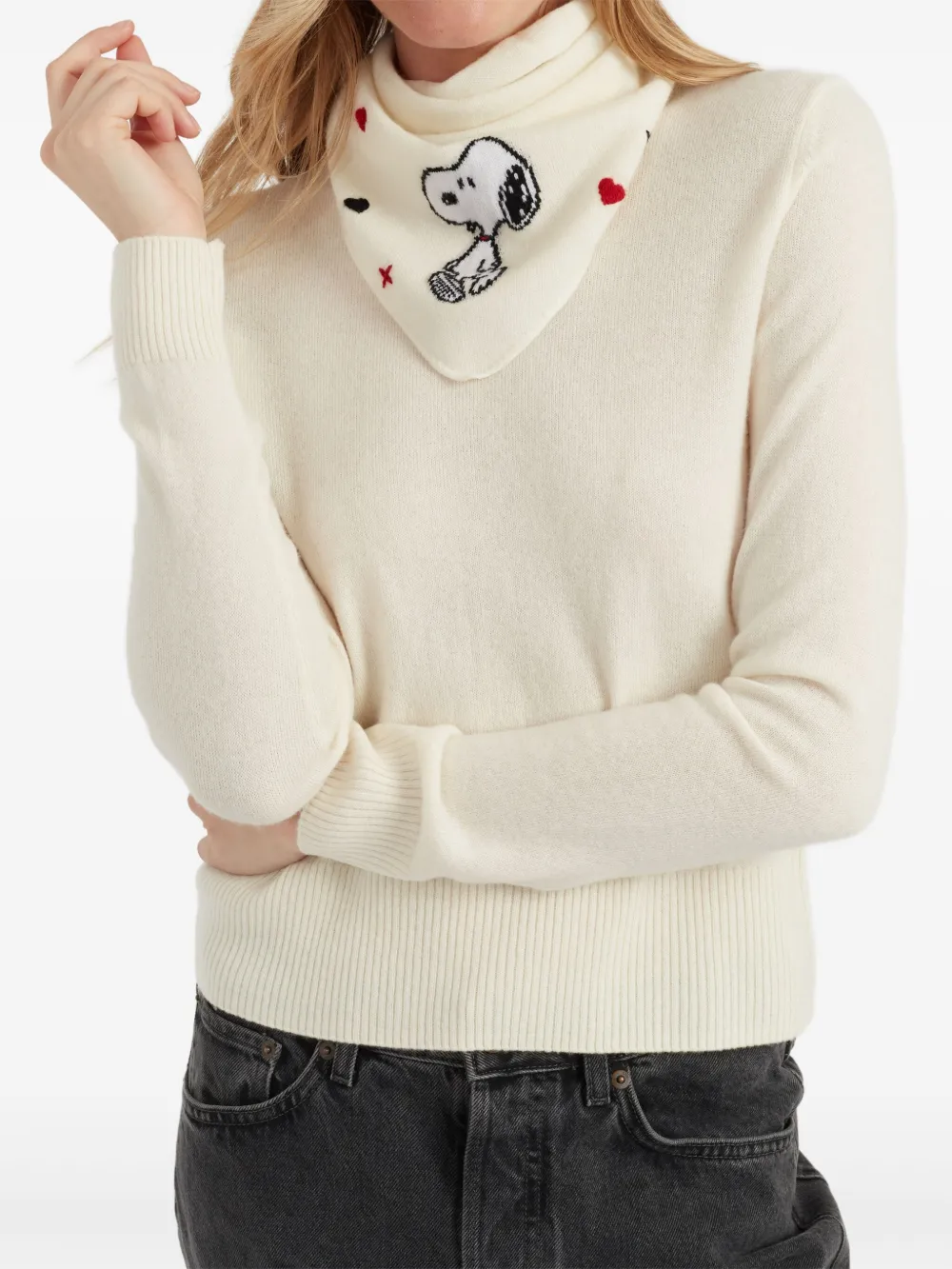 Chinti & Parker x Peanuts bandana sjaal Beige