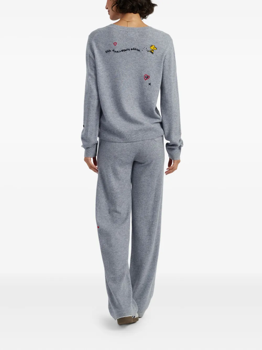 Chinti & Parker x Peanuts trui met Snoopy-patroon Grijs