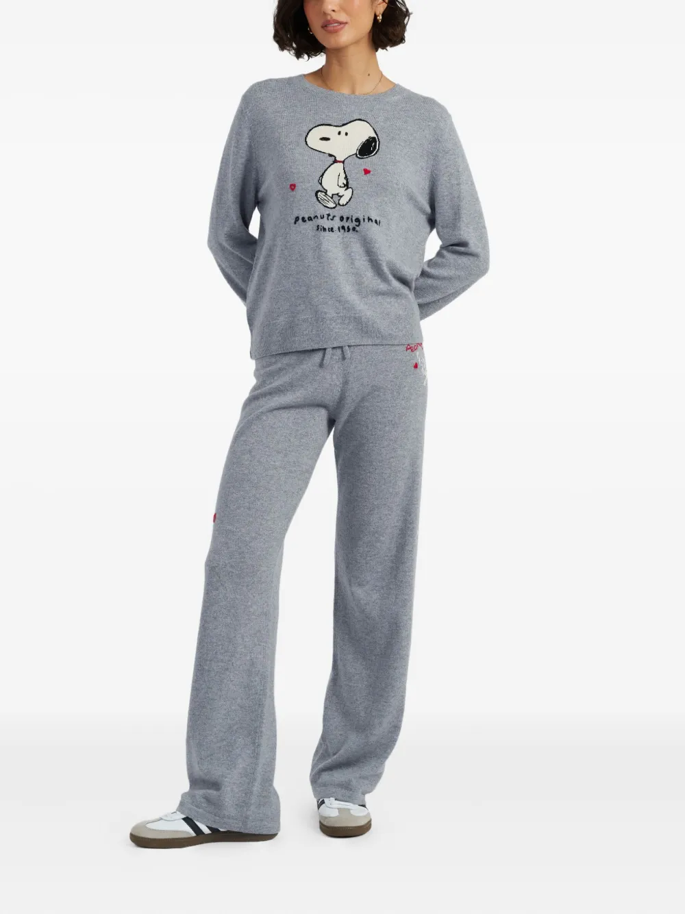 Chinti & Parker x Peanuts trui met Snoopy-patroon Grijs
