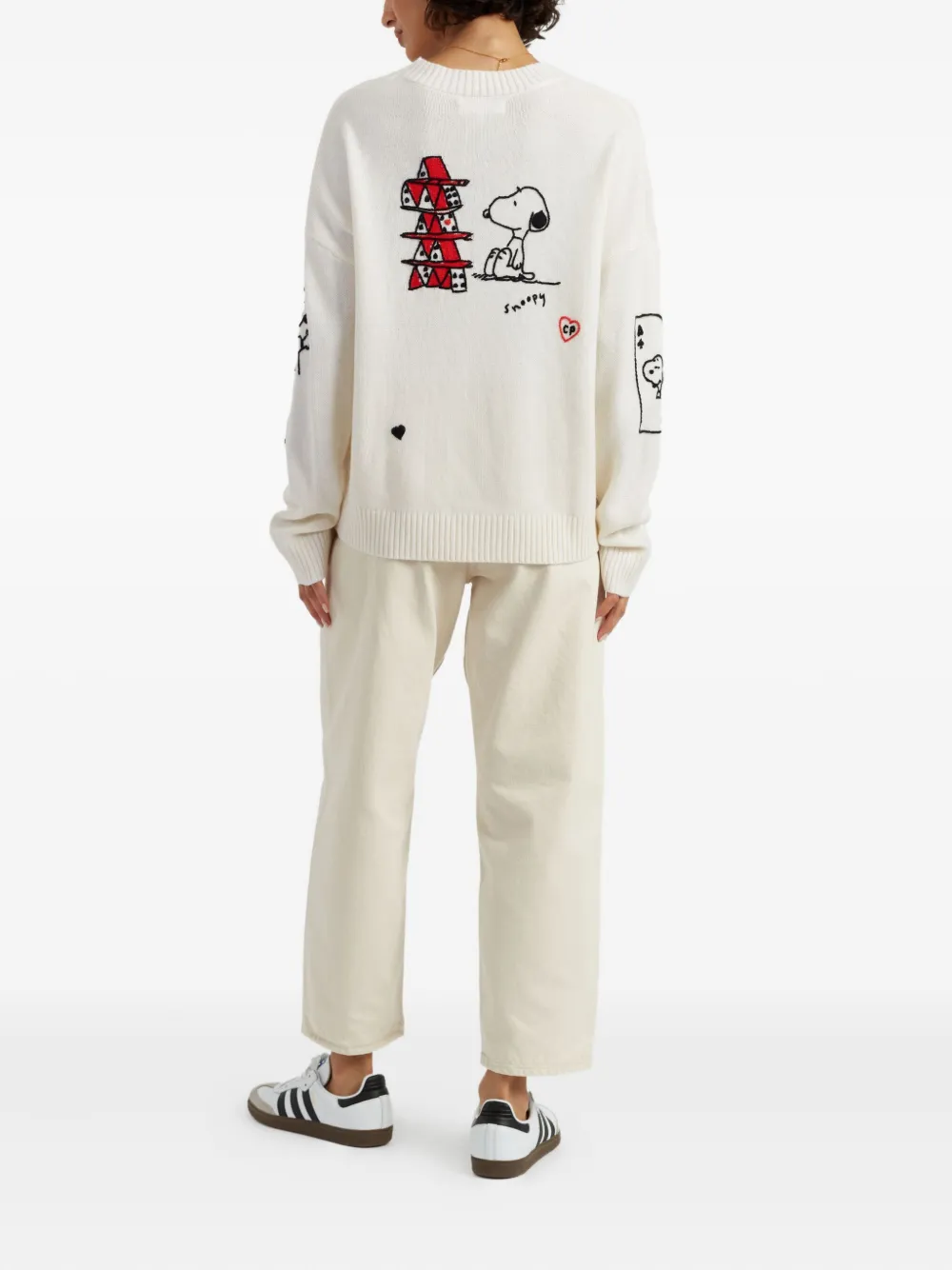 Chinti & Parker X Peanuts Crew-neck Sweater In White