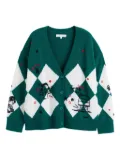 Chinti & Parker x Peanuts diamond-pattern cardigan - Green