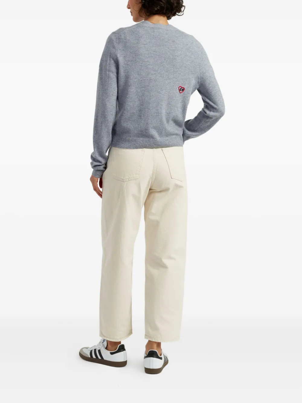 Chinti & Parker X Peanuts Snoopy-motif Cardigan In Gray