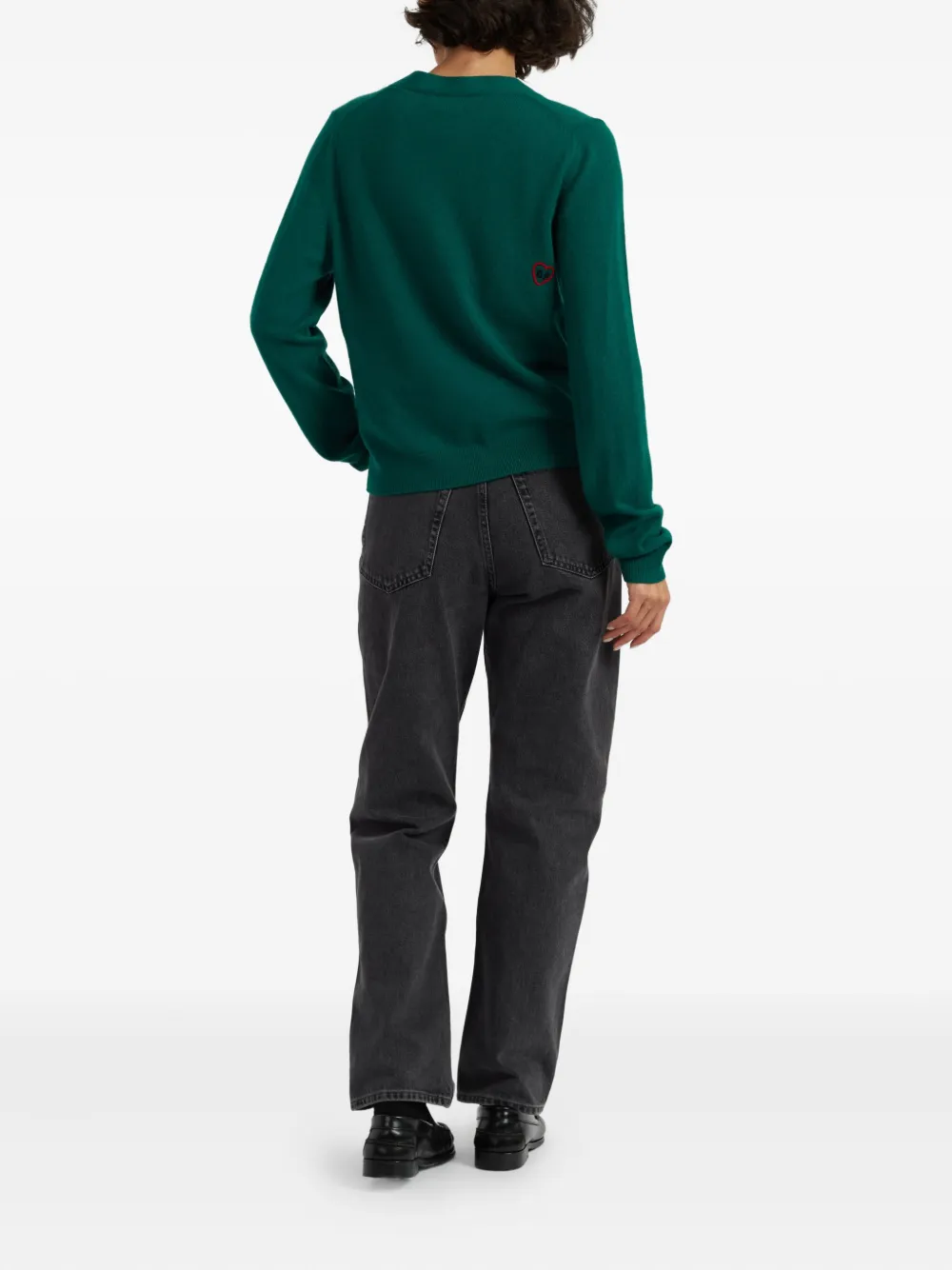 Chinti & Parker X Peanuts Snoopy-motif Cardigan In Green