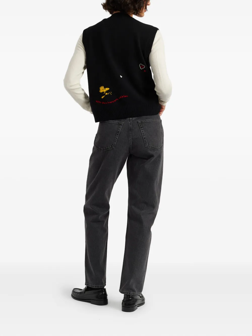 Chinti & Parker X Snoopy 75th Anniversary Vest In Black