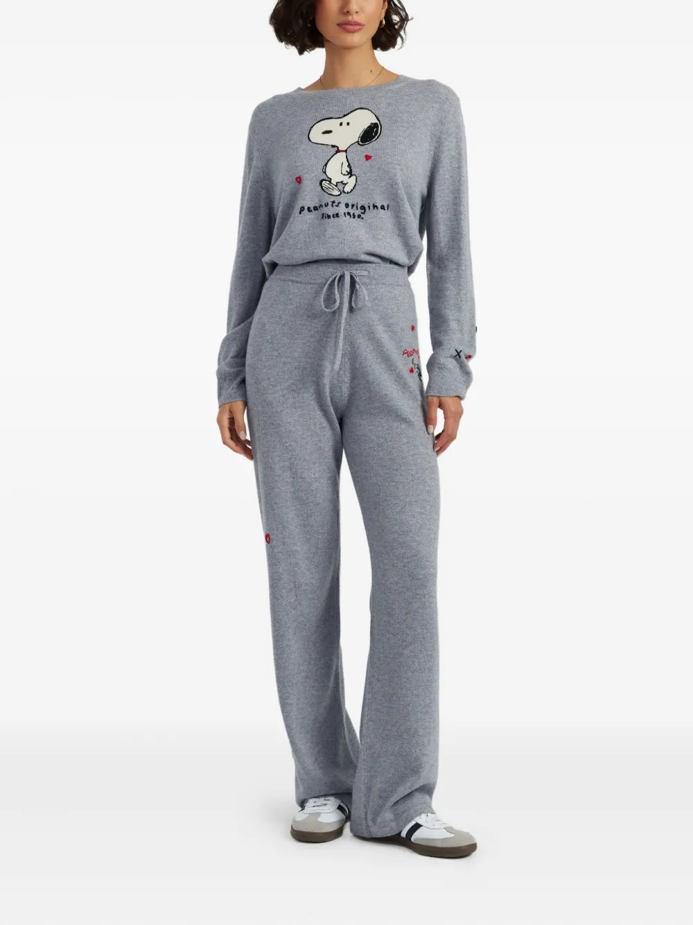 Chinti & Parker x Peanuts broek met trekkoord - Grijs