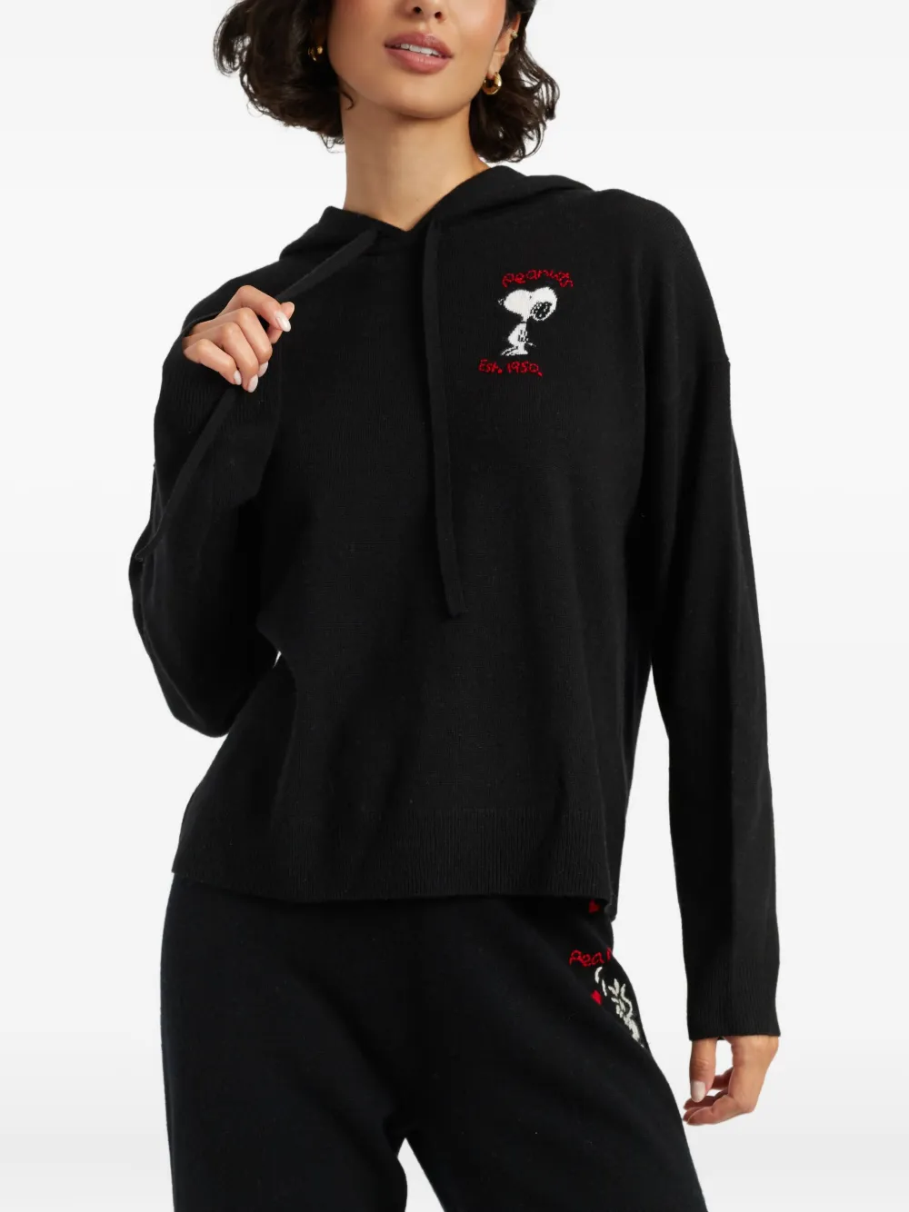 Chinti & Parker x Peanuts Snoopy hoodie met borduurwerk Blauw