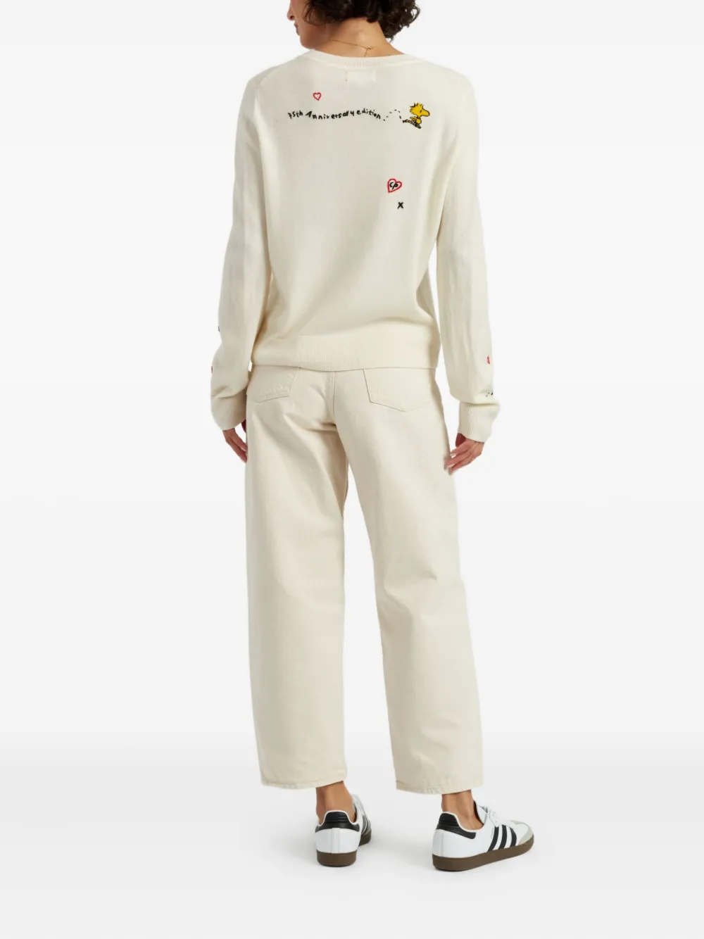 Chinti & Parker x Peanuts trui met Snoopy-patroon Beige