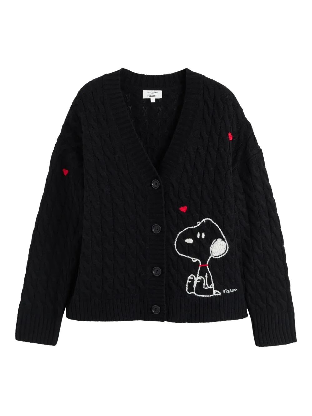 Chinti & Parker Cable-knit Cardigan In Black