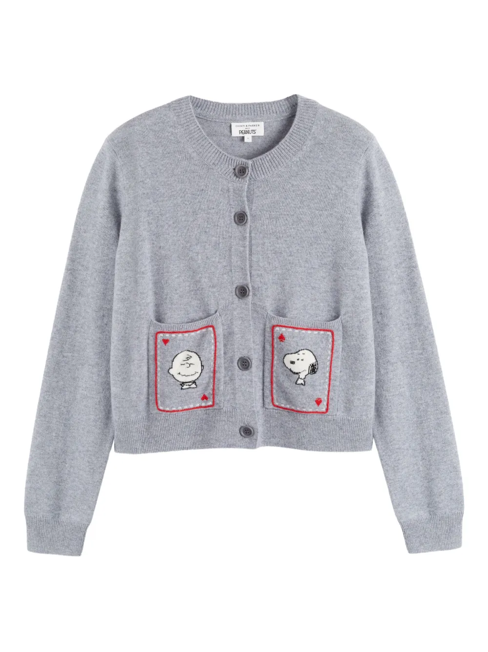Chinti & Parker x Peanuts ボタン カーディガン - グレー Chinti & Parker x Peanuts ボタン カーディガン - グレー