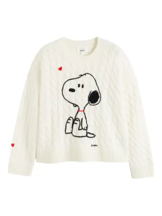 Chinti & Parker x Peanuts スヌーピー ケーブルニット セーター