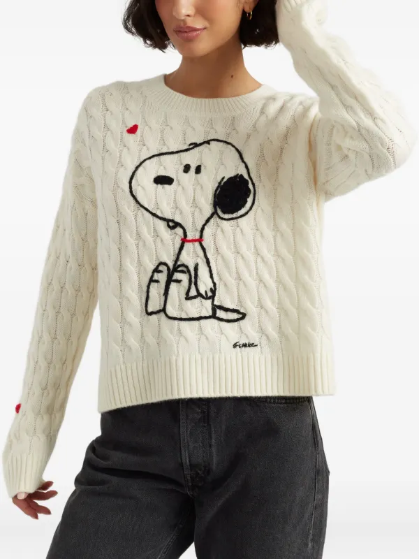 Chinti & Parker x Peanuts スヌーピー ケーブルニット セーター