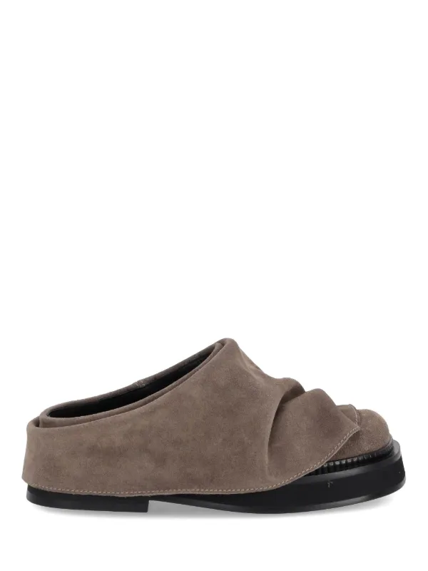 The Attico Mini Robin Mules in Brown