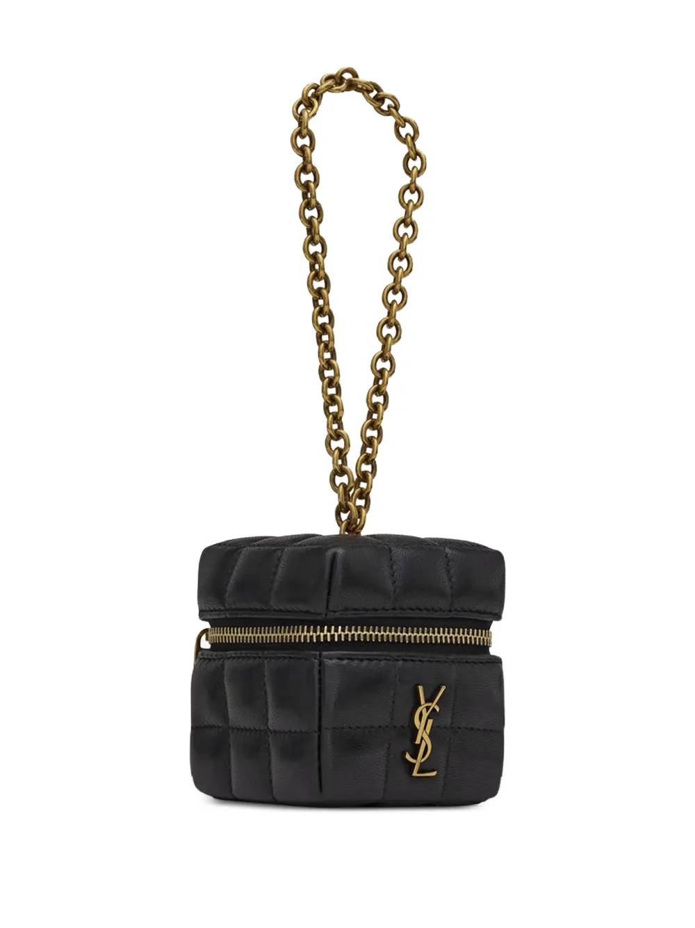 Saint Laurent Cube Quilted Chain Mini Bag In Black