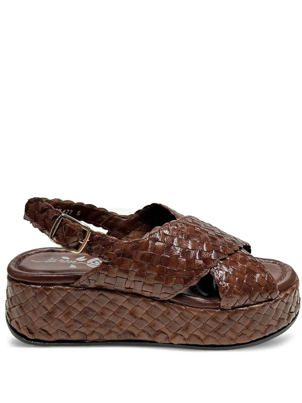 La Rose Maui Platform Sandals In Brown