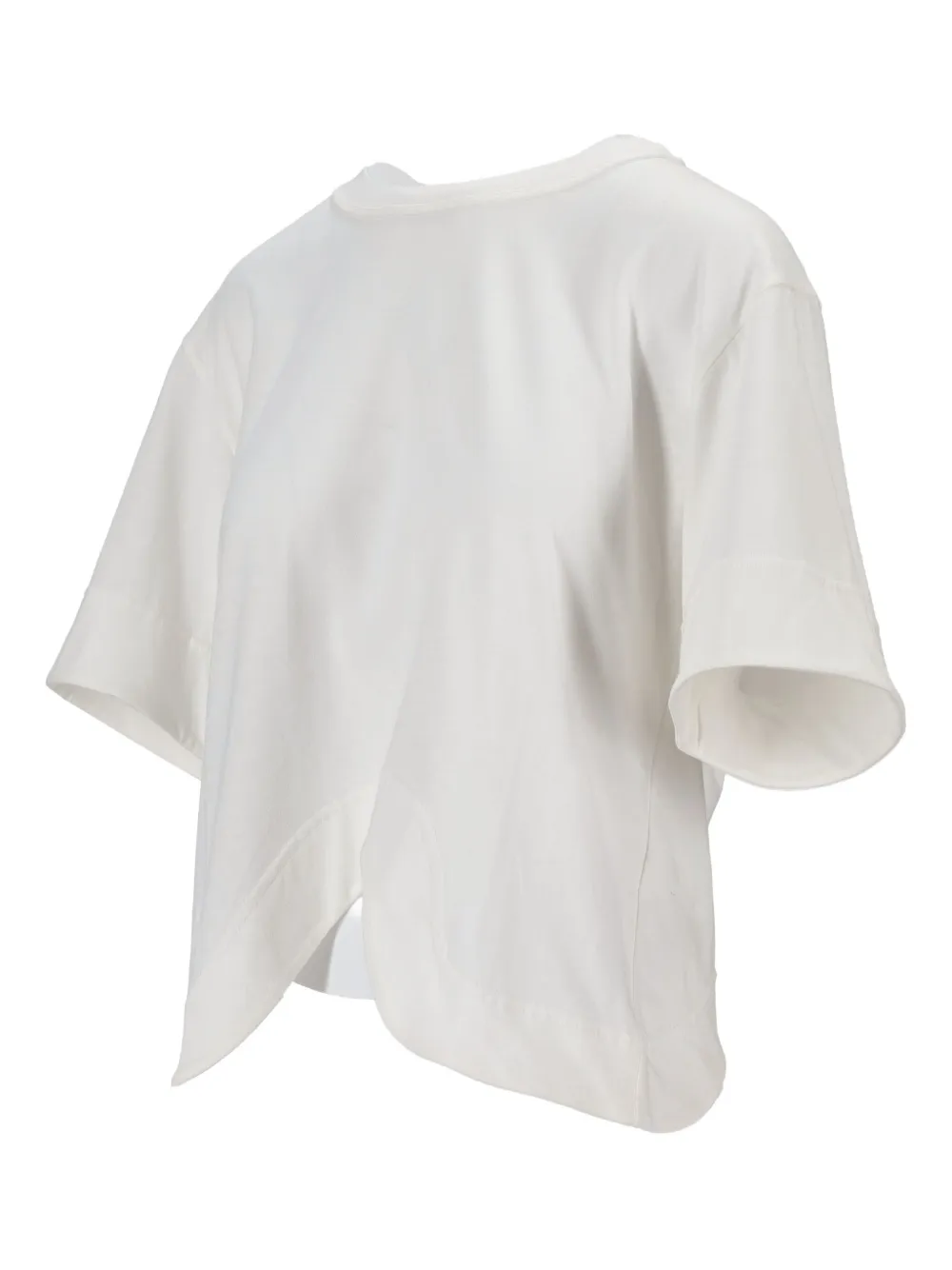 Niccolò Pasqualetti Onda Curved-hem T-shirt In White