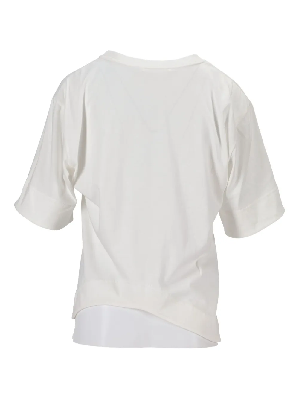 Niccolò Pasqualetti Onda Curved-hem T-shirt In White