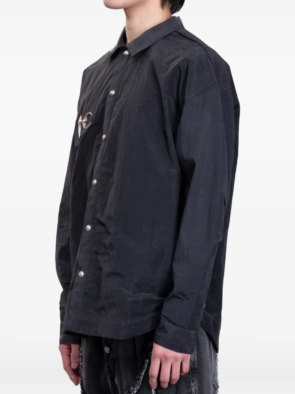 THUG CLUB Scarred Officer metallic-button shirt | Image 2