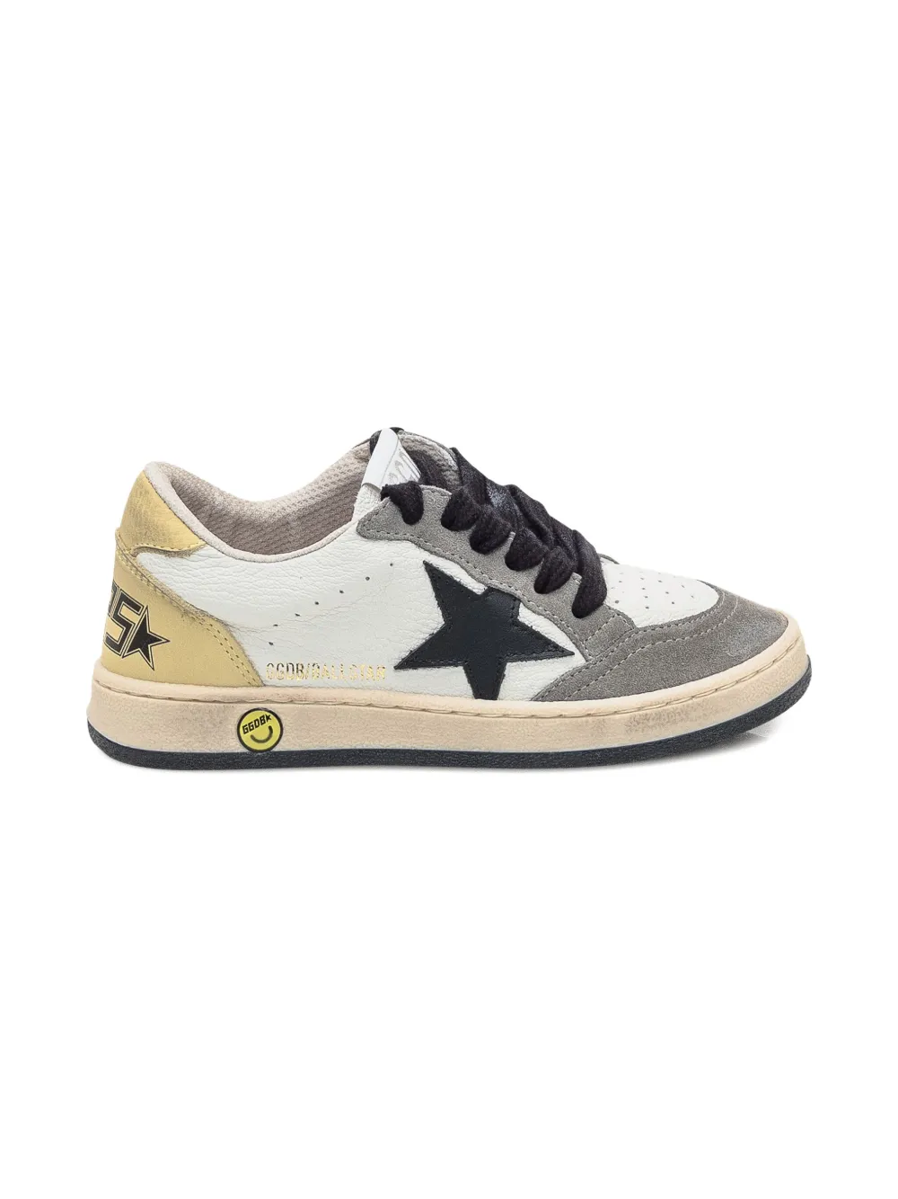 Golden Goose Kids Ballstar leather sneakers | Grey | Image 1